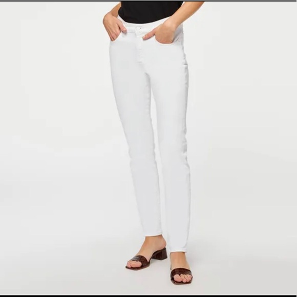 7 For All Mankind Denim - 7 For All Mankind White Straight Leg Jeans